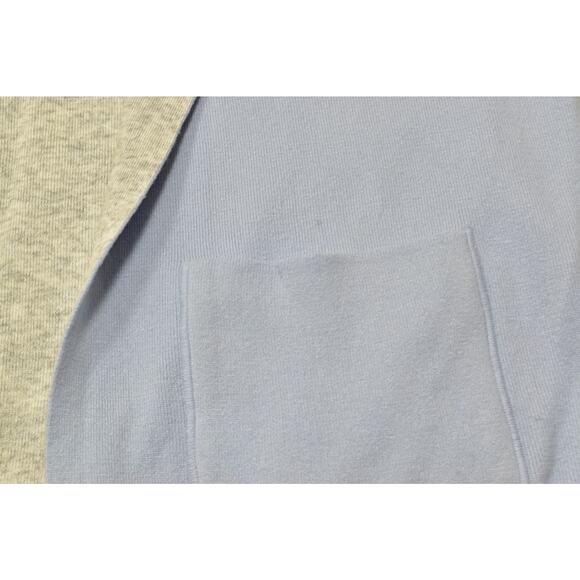 LOFT Women's Blue Gray Reversible Open Cardigan Plus Size 16/18 Viscose Blend - Picture 4 of 8